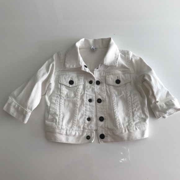 baby white denim jacket